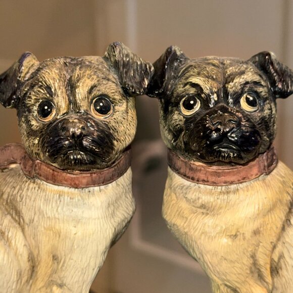 VTG 1990s Chrisdon Pug Realistic Resin Dog Sculpture Indoor Outdoor Expo Inc MCM - Picture 14 of 15